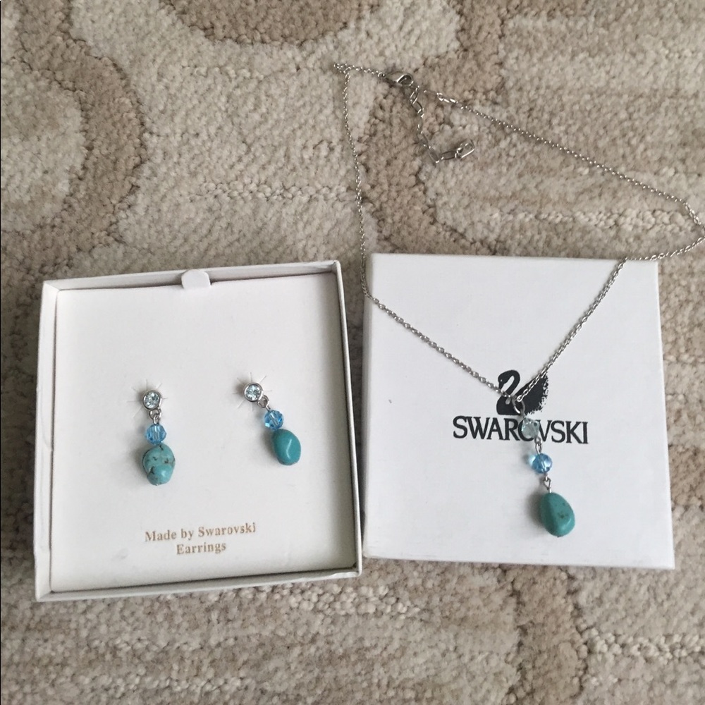 Turquoise and blue crystal Swarovski set
